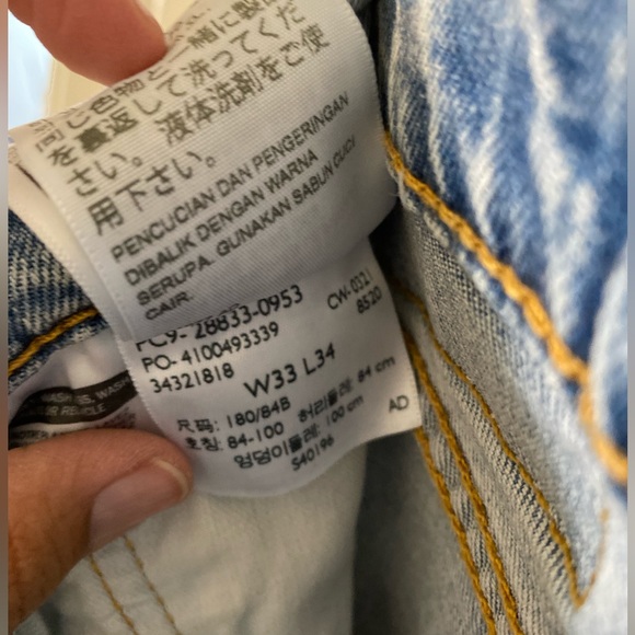 Mens Levi 512 Slim Taper Jeans, 33x34 - Picture 2 of 3